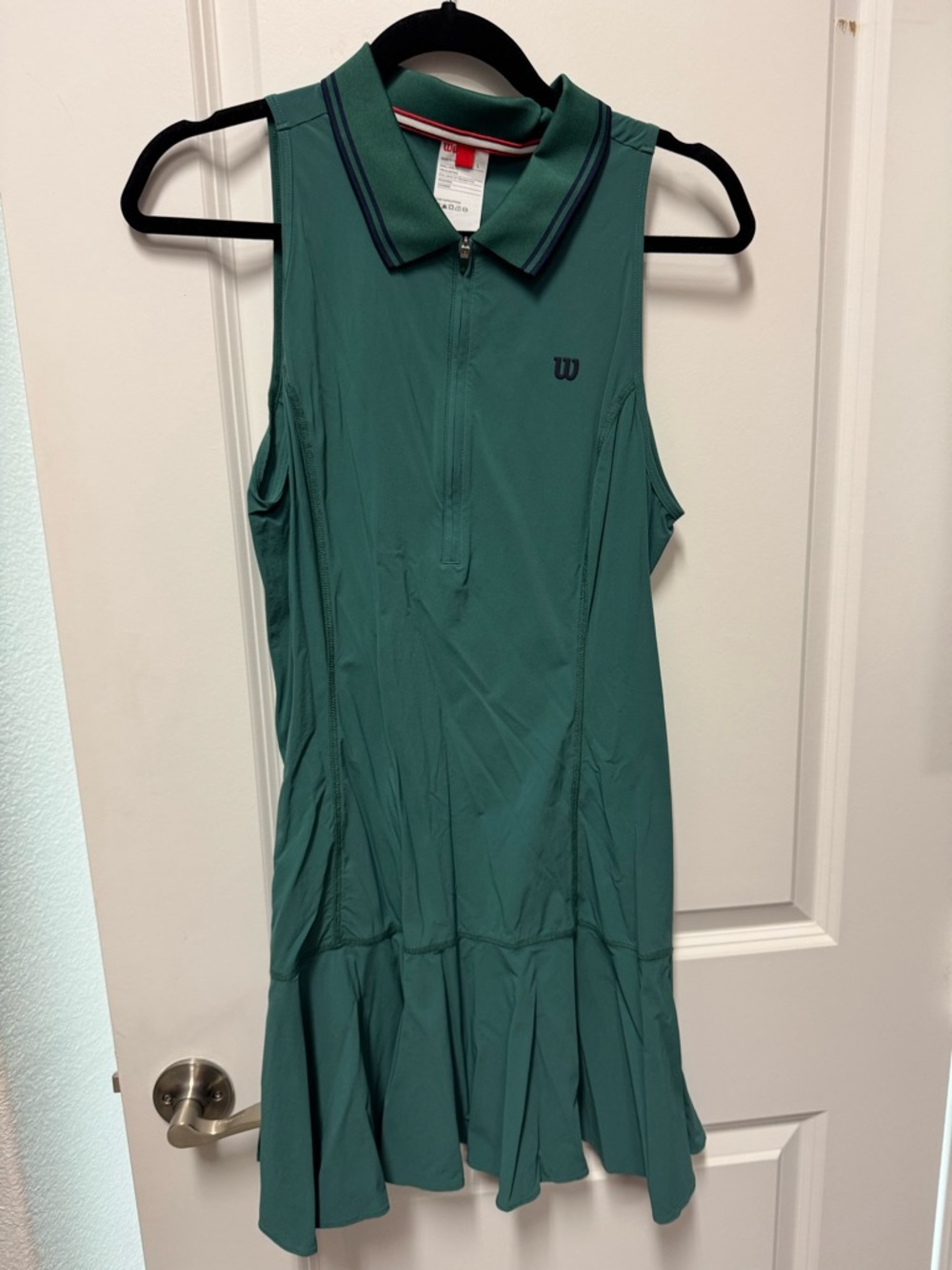 Wilson Green Sleeveless Polo Tennis Dress